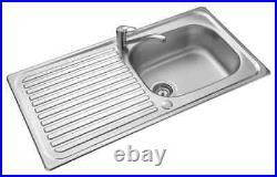 Leisure Linear 1 Bowl Reversible Kitchen Sink and Single Lever Tap Pack