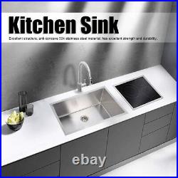 Luxury Stainless Steel Undermount Rectangle Kitchen Sink Single Bowl 760 x 450mm