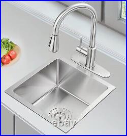 MESIDA Single Bowl Kitchen Sink SUS304 Undermount Stainless Steel 25x18x9 Inch