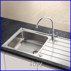 Maine Reversible Stainless Steel Kitchen Sink & Drainer Single Bowl