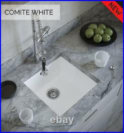 Matt White Comite Single Bowl Inset Or Undermounted Kitchen Sink