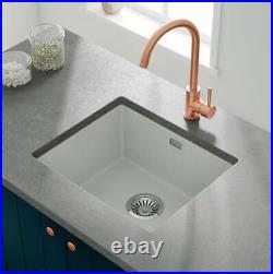 Matt White Comite Single Bowl Inset Or Undermounted Kitchen Sink