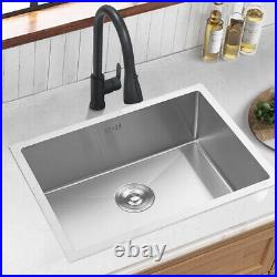Modern Kitchen Sink 1.0/1.5/2.0 Bowls Stainless Steel Basin Inset Drainer Waste