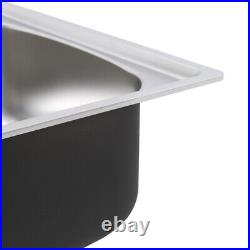 Modern Kitchen Sink Stainless Steel Single/Double Bowl Sink Drainer Waste Kit UK