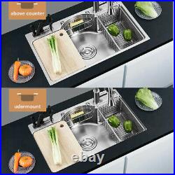 Multi Kitchen Sink Single Bowl Above Counter/Under mount Stainless Steel