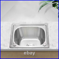 NEW UK Stainless Steel Kitchen Sink Single Bowl Size Includes Full Plumbing Kit