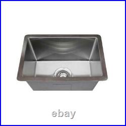New Castano Kitchen Bar SS Single Bowl Sink Over & Under Mount CBM21 300x450x250