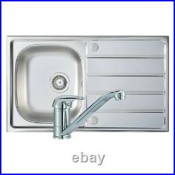 Prima Stainless Steel Single Bowl Sink and Single Lever Kitchen Tap Pack