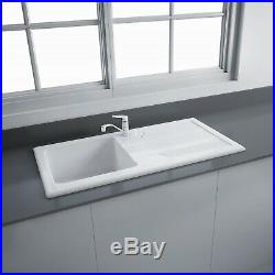 RAK Gourmet 4 Ceramic Kitchen Sink 1.0 Bowl 1010mm L x 510mm W White