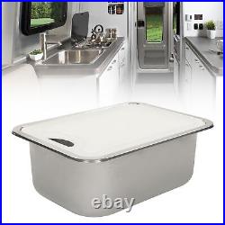 RV Single Bowl Kitchen Sink Kit Inner Space Saving 304 Stainless Steel Kitchen