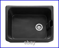 Rangemaster Belfast Ceramic Single Bowl Kitchen Sink Waste Anthracite Grey