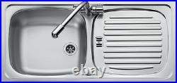 Rangemaster Euroline 1.0 Single Bowl Stainless Steel Kitchen Sink EL860 & Waste