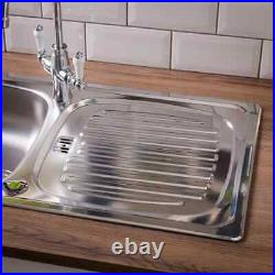 Rangemaster Euroline 1.0 Single Bowl Stainless Steel Kitchen Sink EL860NC +Waste