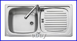 Rangemaster Euroline EL860 Single Bowl Kitchen Sink & Drainer Stainless Steel