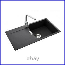 Rangemaster Mayon Composite Granite Single Bowl Kitchen Sink in Black