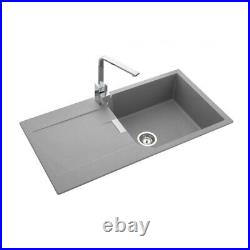 Rangemaster Mayon Composite Granite Single Bowl Kitchen Sink in Grey