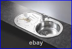 Reginox Galicia 1.0 Bowl Kitchen Sink Reversible Stainless Steel Inset Round