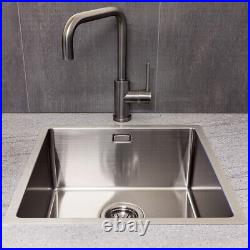 Reginox Tampa Single Bowl Stainless Steel Kitchen Sink Gunmetal with Waste 400 x