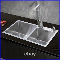 Reversible Stainless Steel Kitchen Sink Inset Drainer Single/Double Bowl +Waste
