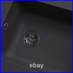 SIA DELTA10GR 1.0 Bowl Grey Composite Reversible Inset Kitchen Sink & Waste Kit