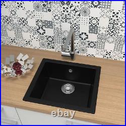 SIA EVOBL 1.0 Bowl Black Composite Inset / Undermount Kitchen Sink And Waste Kit