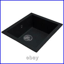 SIA EVOBL 1.0 Bowl Black Composite Undermount Kitchen Sink & KT7BL Pull-out Tap