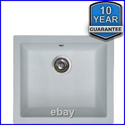 SIA EVOWH 1.0 Bowl White Composite Inset / Undermount Kitchen Sink And Waste Kit