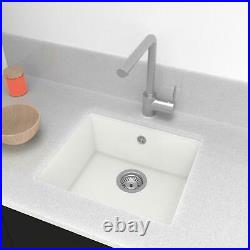 SIA EVOWH 1.0 Bowl White Composite Undermount Kitchen Sink & KT4BN Pull-out Tap