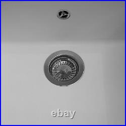 SIA EVOWH 1.0 Bowl White Composite Undermount Kitchen Sink & KT4BN Pull-out Tap