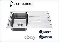 STM ZENITH Stainless Steel Reversible Kitchen Sink w Drainer Single Bowl Compact