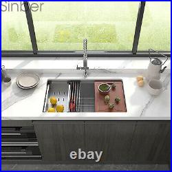Sinber 30 Undermount 16 Gauge Single Bowl Stainless Steel Kitchen Sink