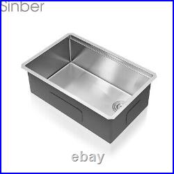 Sinber 30 Undermount 16 Gauge Single Bowl Stainless Steel Kitchen Sink