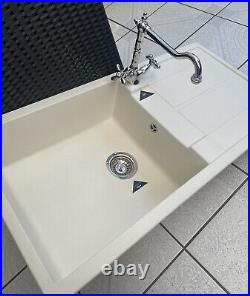 Single Bowl Anthracite Composite Kitchen Sink Drainer Blanco Ex Display