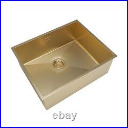 Single Bowl Brushed Brass Undermount Stainless Steel Kitchen Sink En TAMBRS530