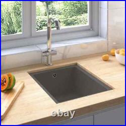 Single Bowl Granite Kitchen Sink Basin Waste Kit Undermount Basket Strainer Unit