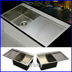 Single Bowl Inset Reversible Kitchen Sink Stainless Steel Sink Drainer+Waste Kit