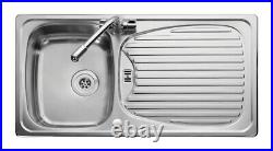 Single Bowl Kitchen Sink & Drainer Stainless Steel FREE FAST POST