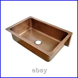 Single Bowl Petal Front Apron Copper Kitchen Sink Belfast Farmhouse Butler Style