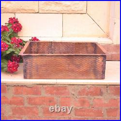 Single Bowl Rustic Hammered Copper Kitchen Sink Bowl undermount (No apron)