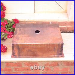 Single Bowl Rustic Hammered Copper Kitchen Sink Bowl undermount (No apron)