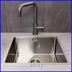 Single Bowl Stainless Steel Gunmetal Kitchen Sink Reginox MIAMI 50X40 GUNMETAL