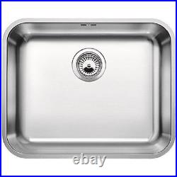 Single Bowl Undermount Chrome Stainless Steel Kitchen Sink -Blanco Supra 500