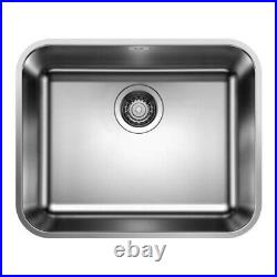 Single Bowl Undermount Chrome Stainless Steel Kitchen Sink Blanco Supra 500-U