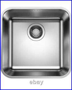 Single Bowl Undermount Chrome Stainless Steel Kitchen Sink Blanco Supra 500-U