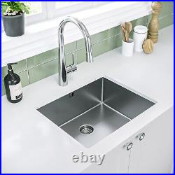 Single Bowl Undermount Chrome Stainless Steel Kitchen Sink Enza Yar BeBa 26191