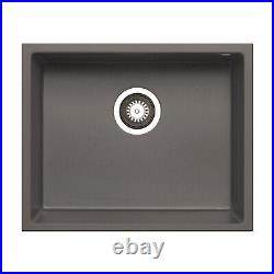 Single Bowl Undermount Grey Granite Composite Kitchen Sink Enza Ma BeBa 26203B