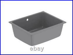 Single Bowl Undermount Kitchen Sink Grey Cobblestone 540 x 440 Victoria Plumb