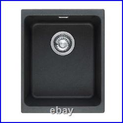 Single Bowl Undermount Kitchen Sink Onyx Black Fragranite Franke KBG 110-34 MB