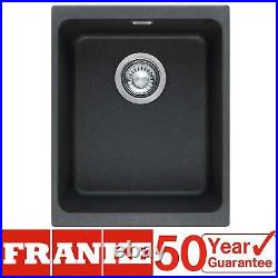 Single Bowl Undermount Kitchen Sink Onyx Black Fragranite Franke KBG 110-34 MB