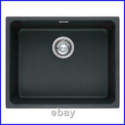 Single Bowl Undermount Kitchen Sink Onyx Black Fragranite Franke KBG 110-50 MB